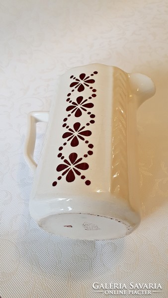 Used, old, granite jug. 19 cm high.