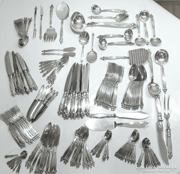 12 Personal, silver, wilkens&söhne, schloss kronborg 191-piece cutlery set