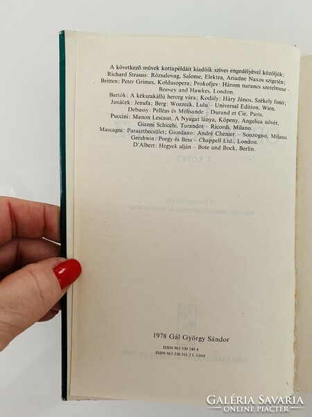 Sándor Gál György new opera guide 1-2. Music publisher 1978