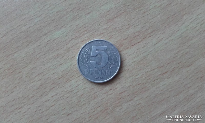 Németország ( Kelet-Németország, NDK) 5 Pfennig 1968 A