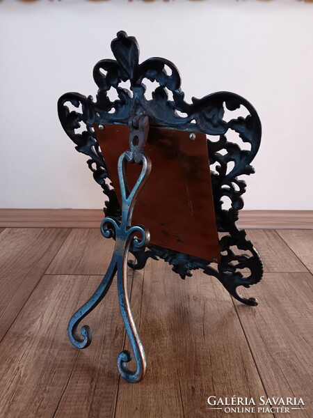 Antique baroque bronze table photo holder