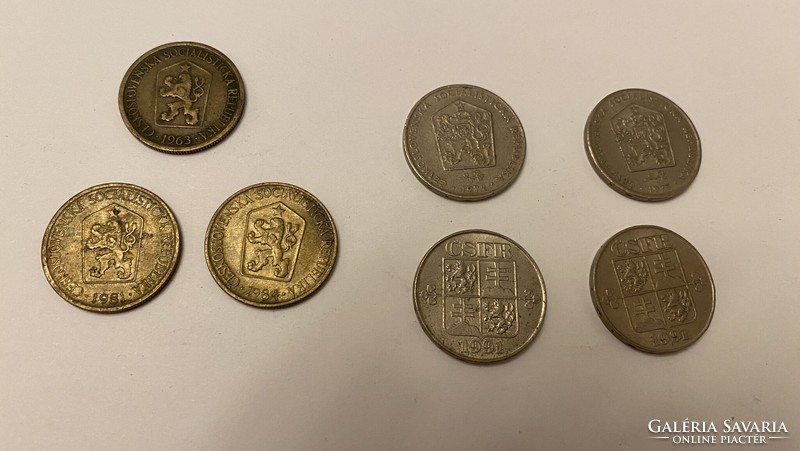 Czechoslovakia Czechia Czech 1 and 2 kroner metal money package