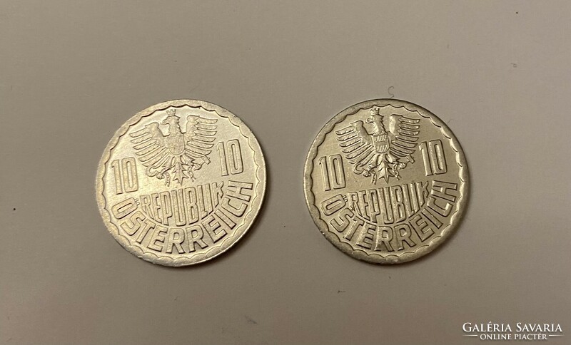 10 and 50 groschen 3 pieces Austria Austrian metal money package