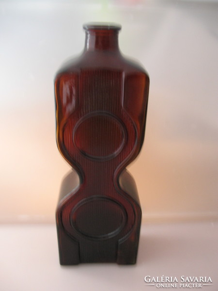 Retro space age burgundy-brown Scandinavian vase