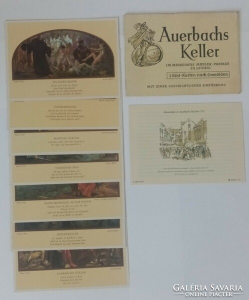 Auerbachs keller cellar - history booklet / 7 postcards for sale