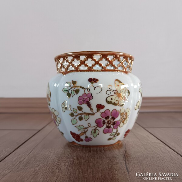 Zsolnay butterfly patterned pot