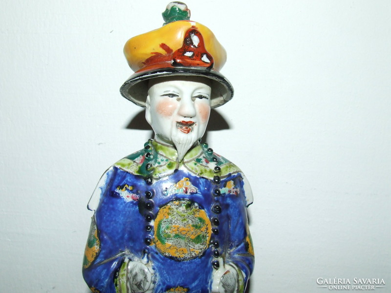 Beautifully painted, marked Chinese porcelain figurine