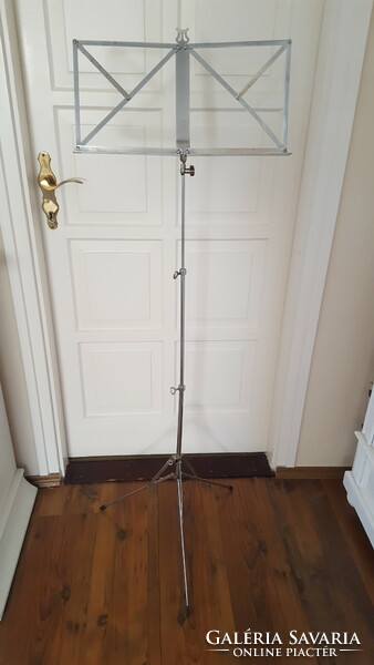 Adjustable, portable chrome sheet music stand