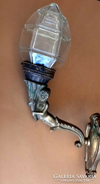 Bronze Art Deco wall arm lamp negotiable