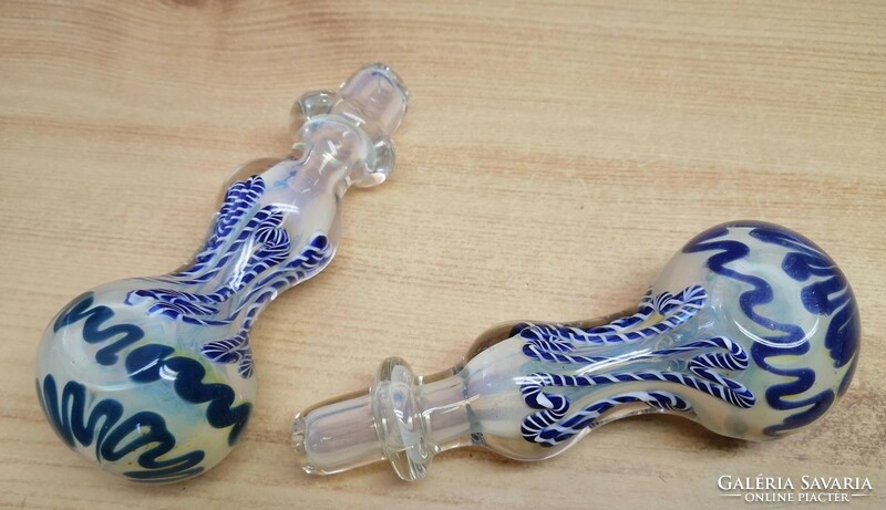 Pair of old Murano glass objects. It is used for smoking a recreational article from Italy.