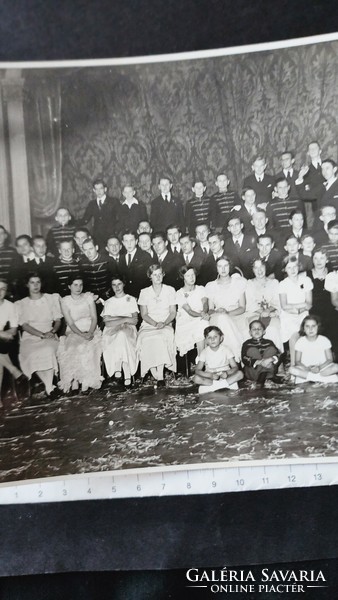 1935 XII. 5. József Ferenc real high school Santa's ball dance evening tagged photo group photo