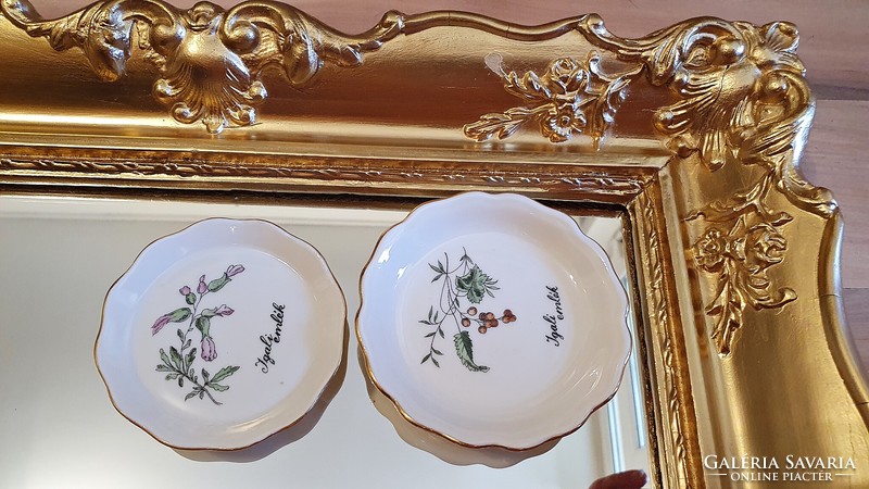 2 pcs. Aquincum porcelain, Igali, memorial plate. Different plate.