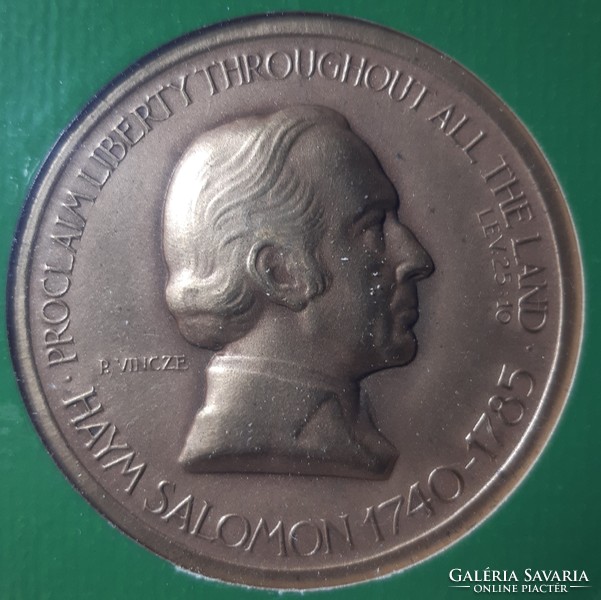 Vincze Pál: Haym Salomon elsőnapi kiadású érmés boríték, 1975