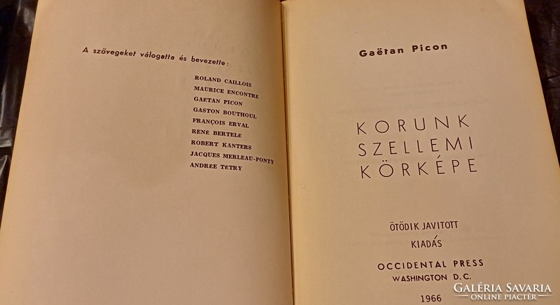 Gaëtan picon: the intellectual landscape of our time 1966 occidental press 1966