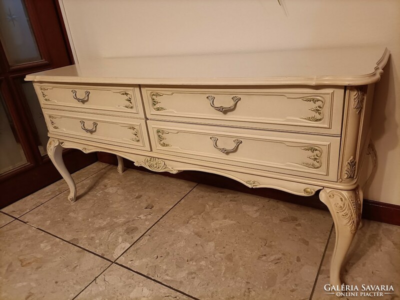 Neobaroque white chest of drawers