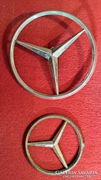 2 db Retro Mercedes fém embléma
