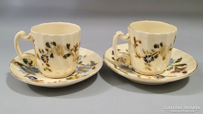 Antique Zsolnay mocha and coffee cups 2 pcs