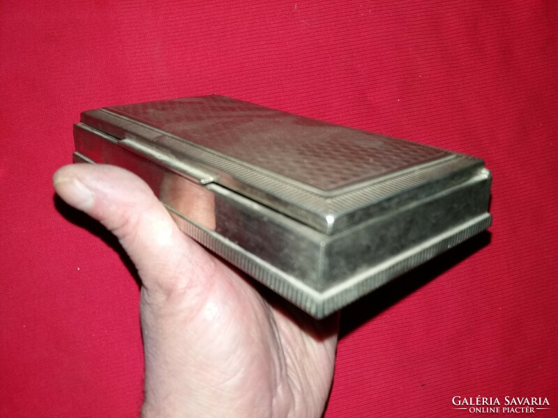 Old volan silver-plated alpaca table cigarette / cigar box box 15 x 9 x 3 according to pictures