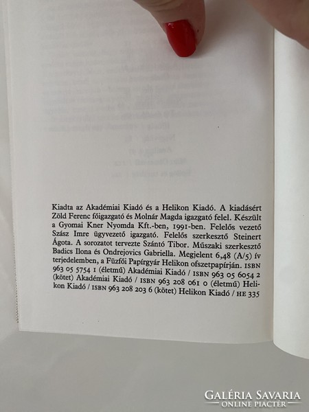 Márai Sándor Csutora 1991 Akadémiai Kiadó, Helikon Kiadó