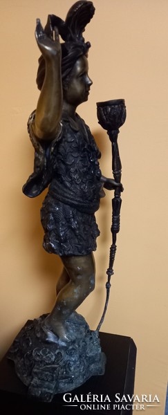 68cm-és gyönyörű bronz szobor