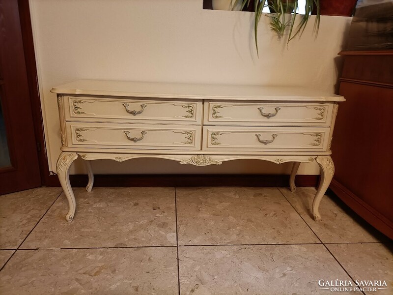 Neobaroque white chest of drawers