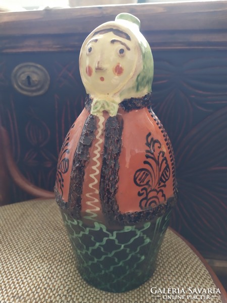 Kántor female-shaped Kunság small fur bottle, 25 cm! Banya ;)