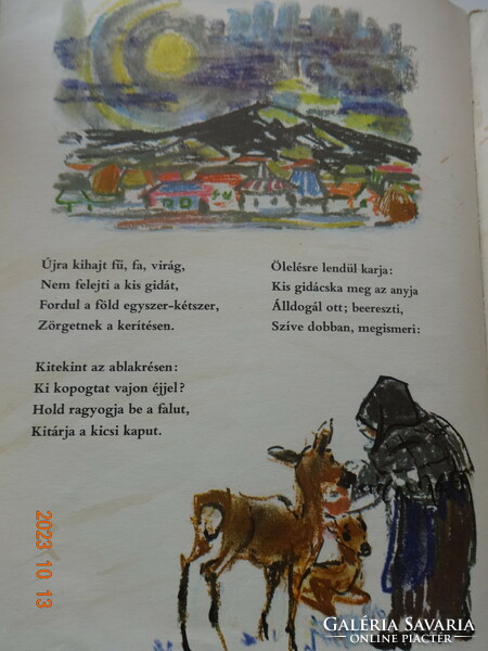 Anna Fazekas: old aunt's deer - old storybook with drawings by Róna Emy (1965)