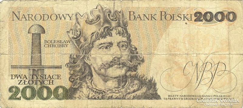 2000 zloty zlotych 1979 Lengyelország Ritka