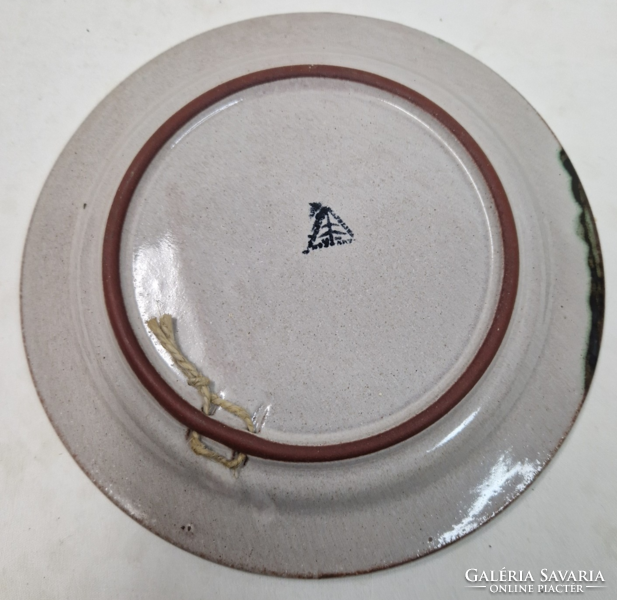 Balatonfüred 1975 feliratú jelzett kerámia tányér hibátlan állapotban