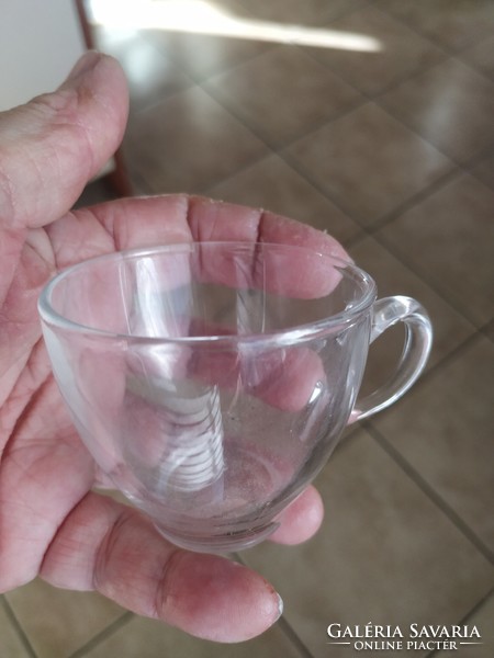 Glass coffee set for sale! Glass coffee cup with small plate 3 pieces for sale!