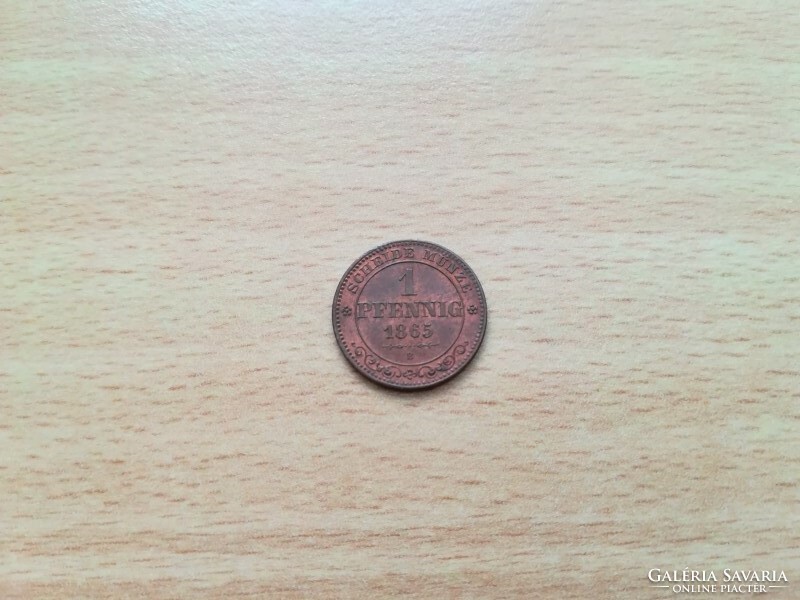 Németország  - Szászország 1 Pfennig 1865 B  UNC!!