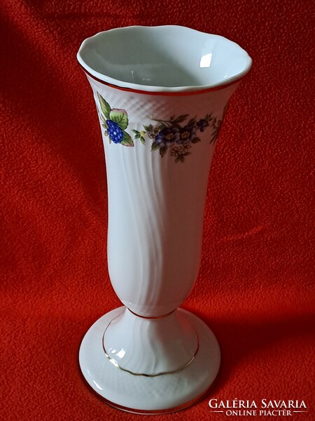 Flawless! Blackberry pattern vase from Hölóháza 21.5 cm.