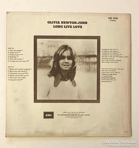 OLIVIA NEWTON-JOHN LONG LIVE LOVE1974 - RETRO BAKELIT HANGLEMEZ