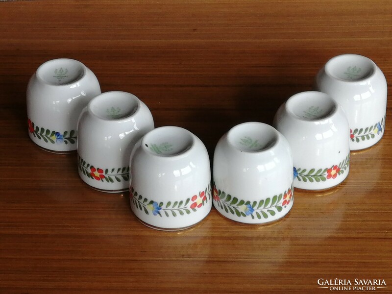 6 hand-painted cups from Hólloháza