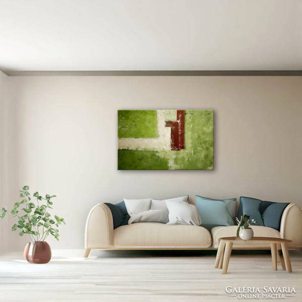 Green Abstract - 80x50cm