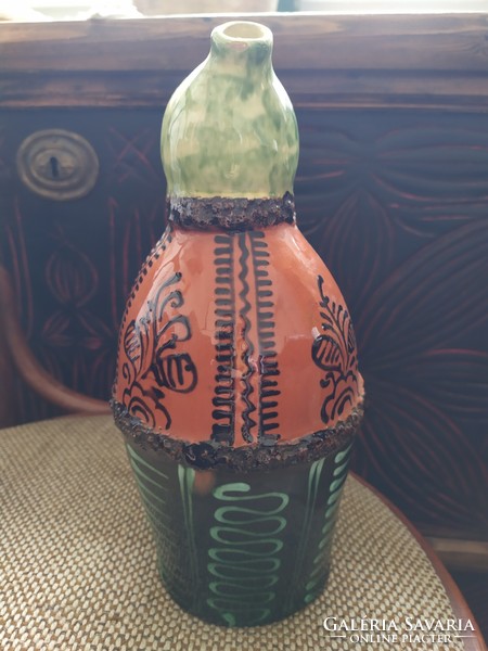 Kántor női alakos kunsági kisbundás butella, 25cm! banya ;)