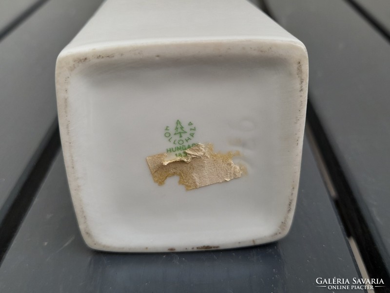 Art-deco Hólloháza porcelain vase