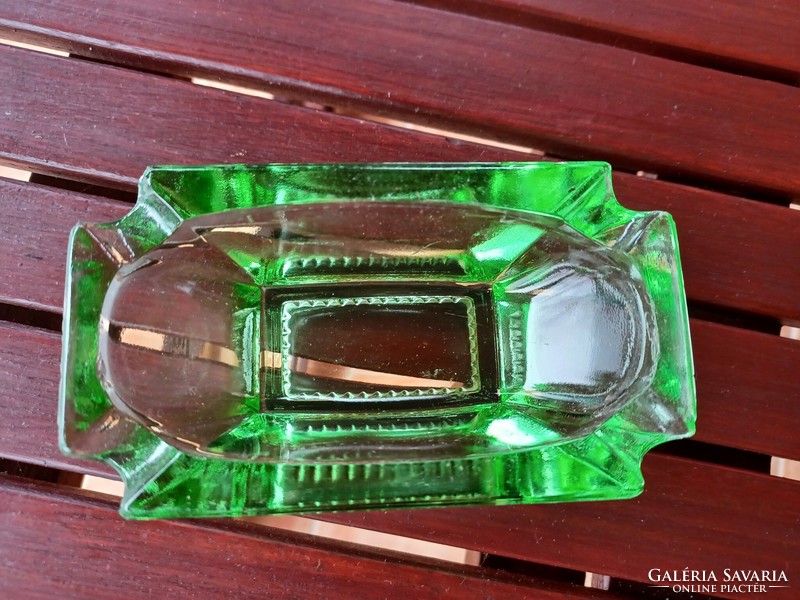 Old thick glass ashtray - uranium glass?