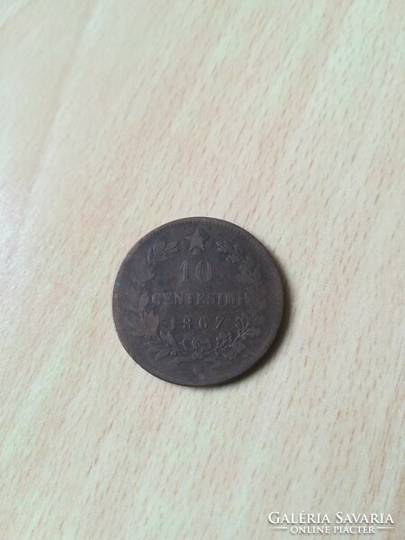 Italy 10 centesimi 1867 n