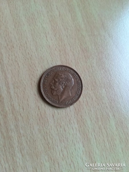 Egyesült Királyság - Anglia  Half (1/2)​ Penny 1915 Georg V.  EF