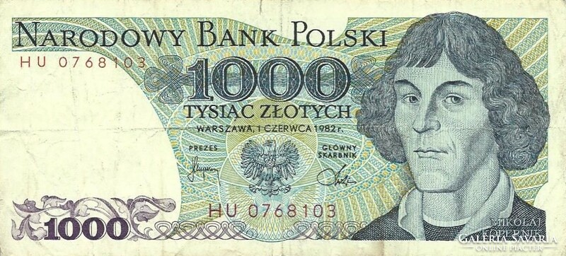 1000 Zloty zlotych 1982 Poland