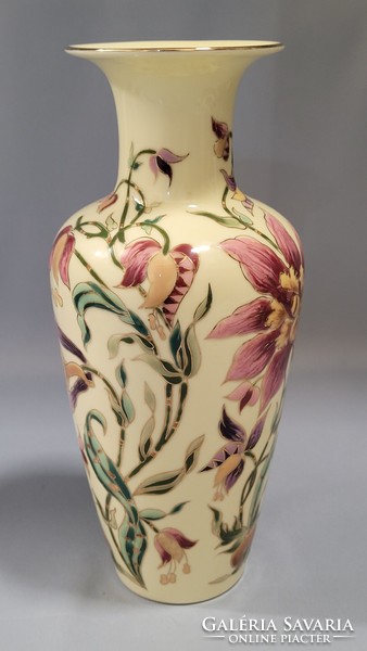Zsolnay kézzel festett Orchideás porcelán váza