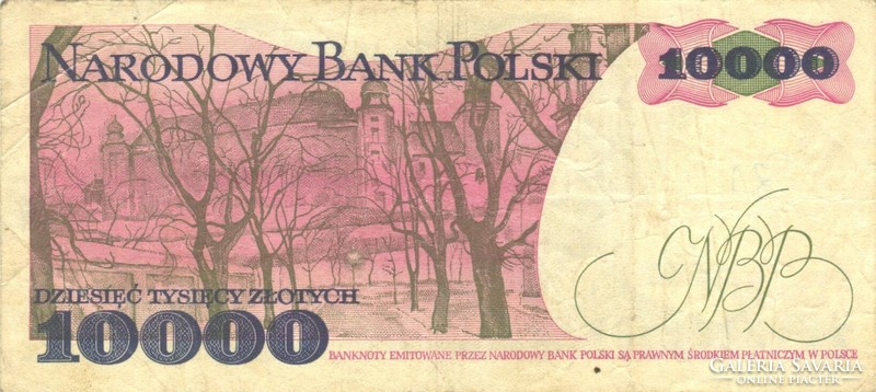 10000 zloty zlotych 1987 Lengyelország 3.