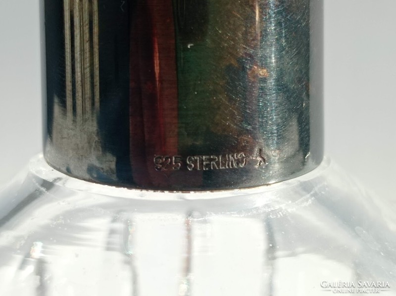 Bottle with sterling silver neck