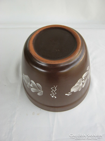 Városlőd majolica Kaspó brown ceramic