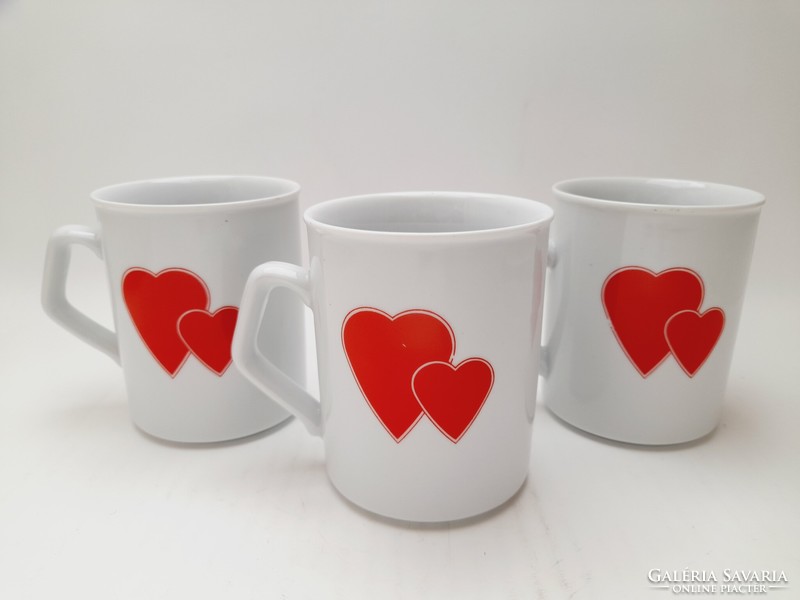 Zsolnay heart retro mugs, 3 in one