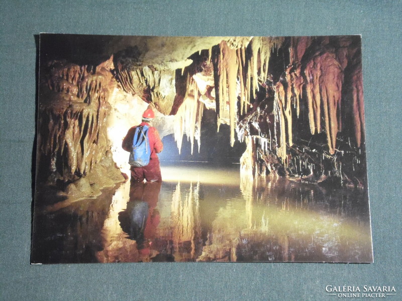 Postcard, aggtelek jósvafő, baradla stalactite cave, peace cave, main branch