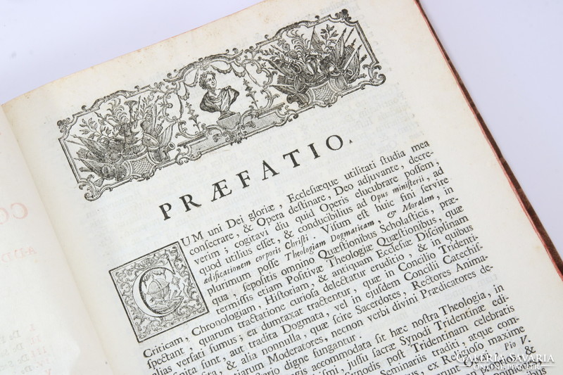 1771 - Hatalmas méretű antik könyv félbőr kötésben 24x38 cm !!