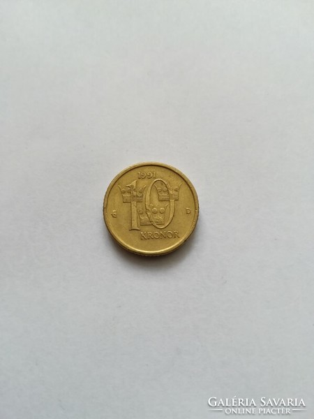 Svédország 10 Kronor 1991  aUNC