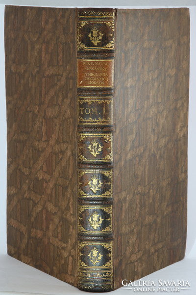 1771 - Hatalmas méretű antik könyv félbőr kötésben 24x38 cm !!